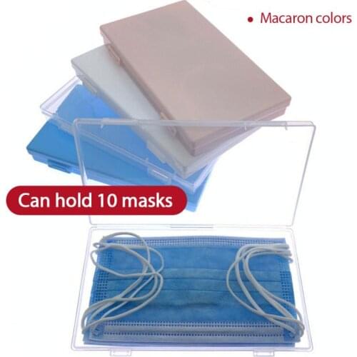 Colorful Macarons Mask Storage Box New Thickened And Hardened 10 Pieces Of Mask Dustproof Portable Storage Case Containers