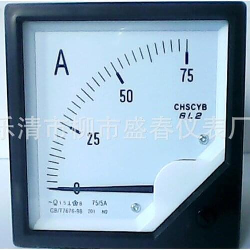 Pointer Analog Ampmeter Ammeter Current meter monitor tester Panel 30A 75A 100A 150A 250A 300A 400A 500A 600A 750A