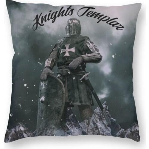 Quiet Soul Knights Templar Throw Pillow Cover Decoration Square Medieval Warrior Cushion Cover 40x40 Pillowcover for Living Room