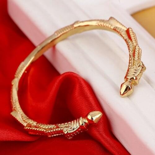 Thin Bangles For Gold Color Dragon Jewelry Small Width 4mm Bangle For Womens Men