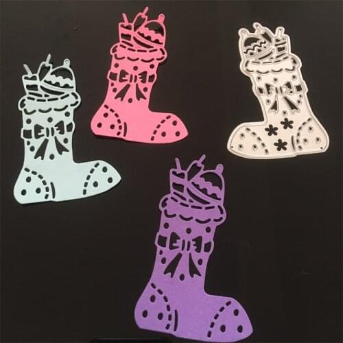 Cutting Dies Boots Embossing Paper Card Metal Steel For Scrapbooking Stencils Album Christmas Boots Decor Craft Knife Mould