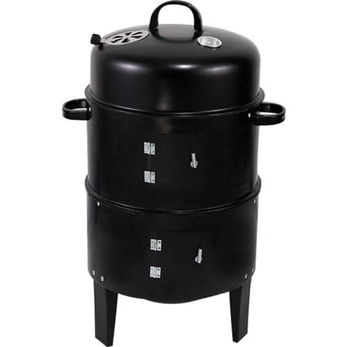Three in one outdoor barbecue BBQ smoker grill commercial household barbecue bacon oven charcoal barbecue oven