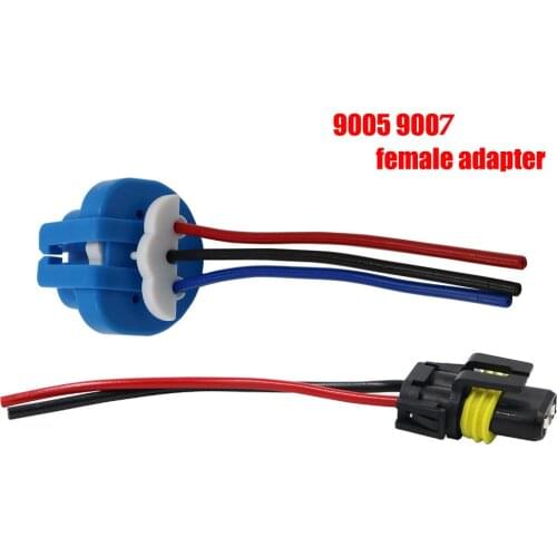 YSY 50x Universal Power Cord 9005 HB3 9007 HB5 H10 Female Adapter Wiring Harness Sockets Cable for Headlight Fog LED Light Bulb