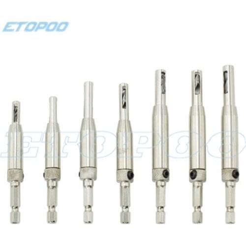 Door window hinge hole opener woodworking positioning anti-slip batch head magnetic ring wind batch power tool drill bit set
