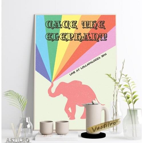 Cage The Elephant Rock Band Vintage Poster Bar Pub Minimalist Home Decor Music Festival Live Wall Stickers Abstract Art Prints