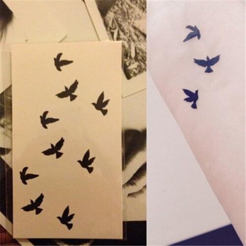 Waterproof Temporary Tattoo Sticker Feather fly bird Flash Tatoo Fake Tatto arm leg Wrist Foot hand shoulder For Girl Men Women