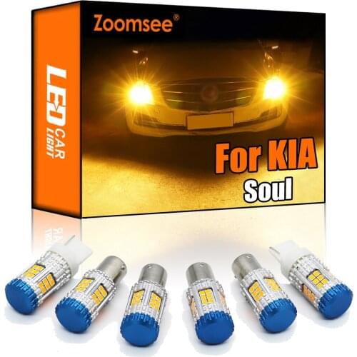 Zoomsee Canbus For KIA Soul For Soul EV 2009-2019 No Hyper Flash Error Vehicle LED Front Rear Turn Signal Light Indicator Bulb