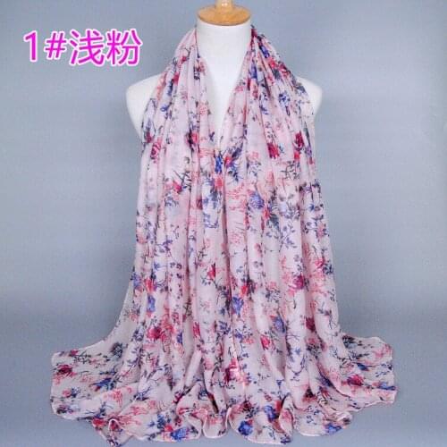 120pcs/lot womens new fashion viscose floral/flower print hijab scarf shawl pashmina/muslim wrap