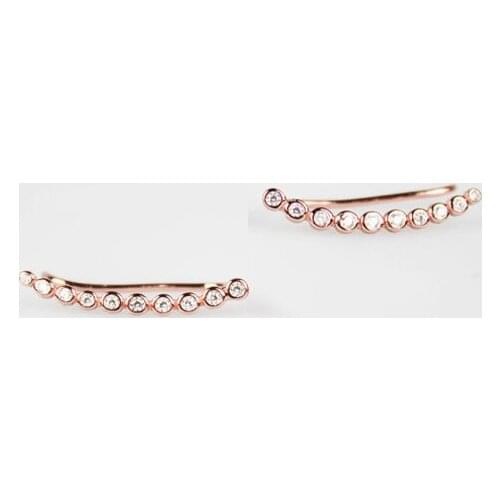 2016 high quality 100% 925 sterling silver 3 colors long bezel cz long women ear pin silver earring