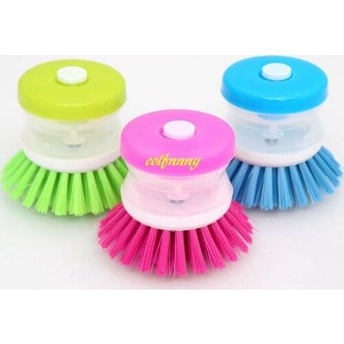 240pcs/lot Fast shipping Kitchen Brushes Easy Dish Washing Up Scrubbing Cleaning Brush Liquid Detergent brush
