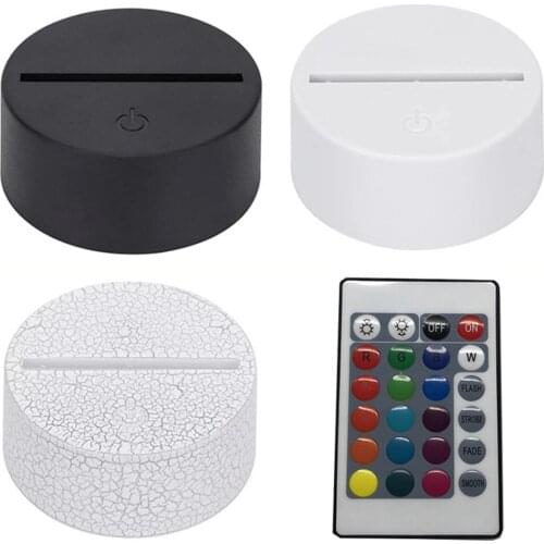 3D Night Light Base Remote Control Acrylic LED Colorful Bedside LamP Led Base for Acrylic Night Light Factory Direct SalesLED234