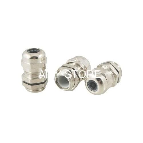 5pcs PG7 3.0-6.5mm Metal Waterproof Joint Cable Gland