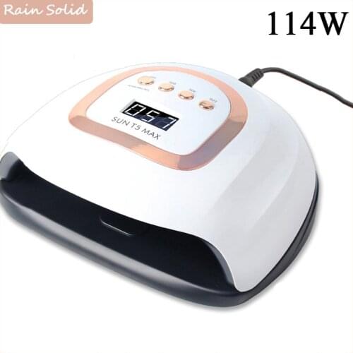 New 114W SUN T5 MAX UV Manicure Machine 57/LED Ice Lamp For Drying Gel Oil 10s/30s/60s/99s Timer Auto Induction