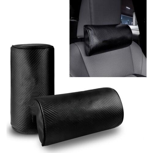 Car Neck Cushions On Both Sides PU Leather Single Headrest Pillow for skoda octavia fabia fast yeti superb car accessories