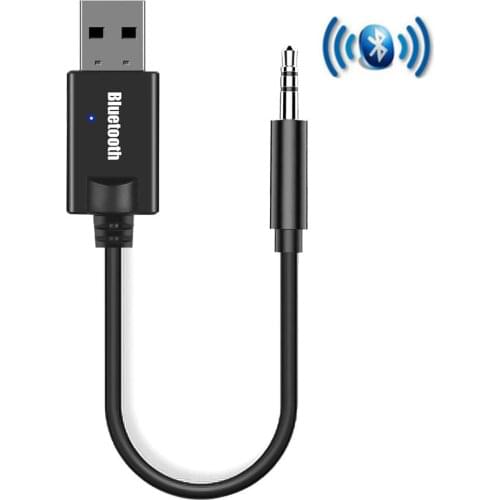Auto Mini 3.5MM Cable Jack AUX Bluetooth Receiver Car Kit Audio MP3 Music USB Dongle Adapter For Wireless Car FM Radio Speaker