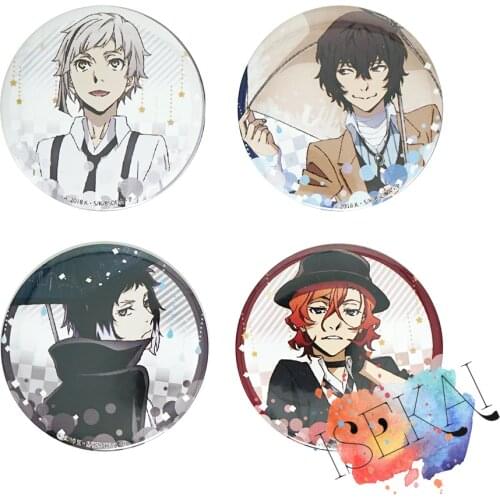 Bungo Stray Dogs Anime Dead Apple Atsushi Nakajima Dazai Osamu Badge Brooch Pins