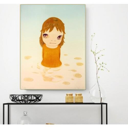 Citon Yoshitomo Nara《After the Acid Rain.Day Version》Canvas Oil Painting Art Poster Picture Modern Wall decor Home Decoration