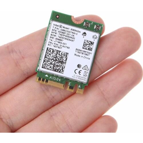 For Intel Wireless-AC 9260NGW Bluetooth-compatible NGFF Dual Band 802.11ac 1730M WiFi Card 2.4 GHz & 5 GHz High Speed C26