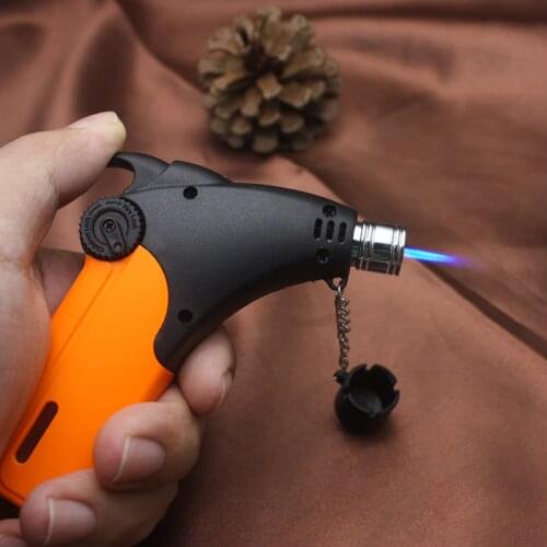 Torch Turbo Lighter Jet Butane Cigar Lighter Gas Cigarette 1300 C Spray Gun Fire Windproof Lighter No Gas