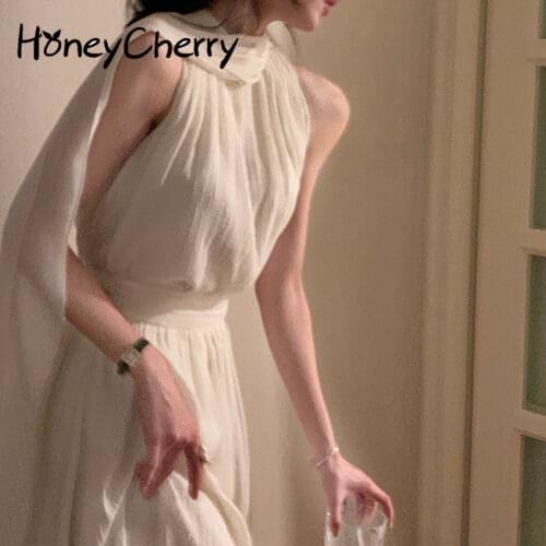 HoneyCherry White Summer Dresses