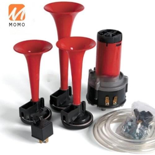 Chrome Car 3 Pipes horn For Truck Boat Motorcycle