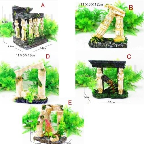 Simulation of European ancient architectural relics, Roman statues, aquarium landscaping decoration