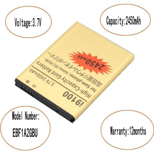 ISkyamS 3x 2450mAh EB-F1A2GBU EBF1A2GBU Gold Replacement Battery For Samsung Galaxy SII S2 I9100 I9103 i9050 B9062 I9108 M340S