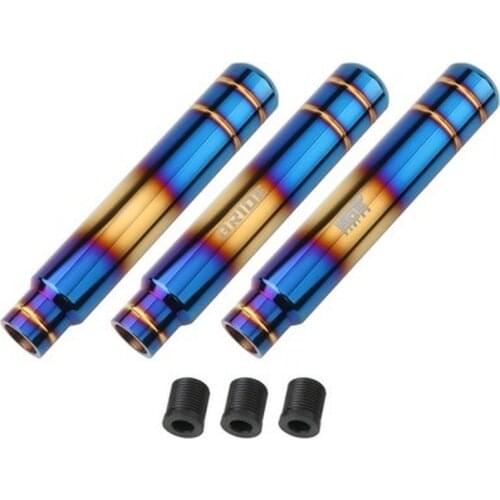 JDM Burnt Blue Style Gold Aluminum 18cm Gear Shift Knob Shifter Lever Head for Universal Car