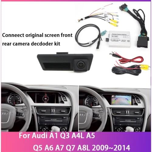 Car Rear View Backup Camera For Audi A1 Q3 A4L A5 Q5 A6 A7 Q7 A8L 2009~2014 Reverse Camera Full HD CCD Decoder Accessories