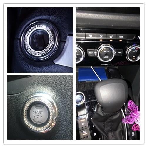 Car Styling Engine Start Stop Ignition Ring For Mitsubishi Airtrek ASX Delica D5 Endeavor Montero Outlander Pajero Accessories