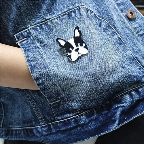 KUGUYS Black Brooches For Clothes