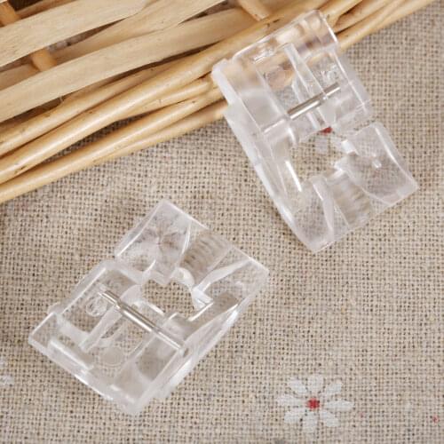 2pcs Bead Presser Sewing Machine Foot Plastic Snap Pearl/Sequin Belt String Trim Adjustable fits for Brother/Singer/Juki/Feiyue