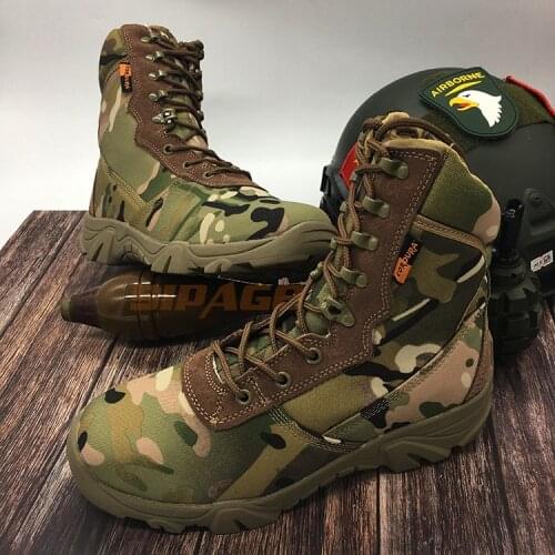Men Outdoor male special soldiers camouflage CP battle boots water-proof delta high-help tactical military desert ARMY boots