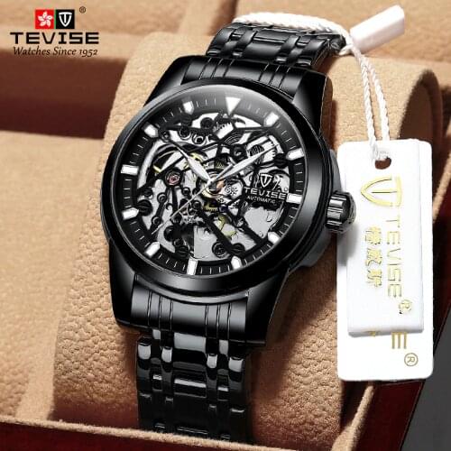 SMAEL Mens Mechanical Watch Butterfly Double Buckle LED Display Waterproof Automatic Date Update Stainless Steel Bracelet