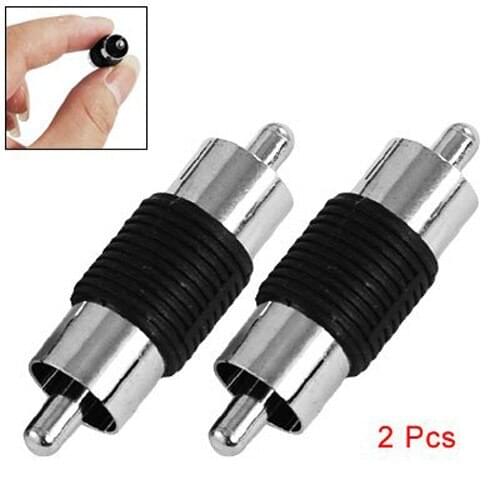 MYLB-SODIAL(R) 2 Pieces RCA Male to Male RCA Coupler Connector Adapter