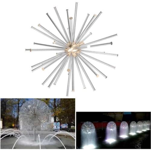Brass+Stainless Steel DN40 Female Thread Fountain Nozzle Innovative Pond Parks Landscape Sprinkler Nozzle Accessory