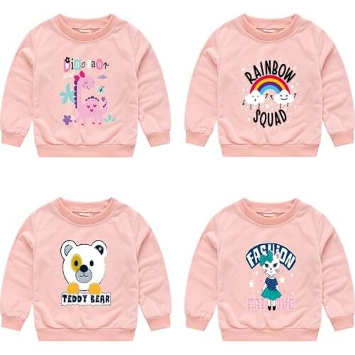 New Sweatshirts For Boys Girls Childrens Sweatshirt Tops For Girls Kids Baby Clothes Long-Sleeved T-shirt Cartoon Fashion