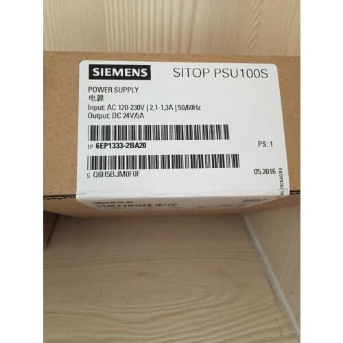New or Used 6EP1333-2BA20 SITOP PSU100S 24 V/5 A Stabilized power supply input: 120/230 V AC, output: 24 V DC/5 A
