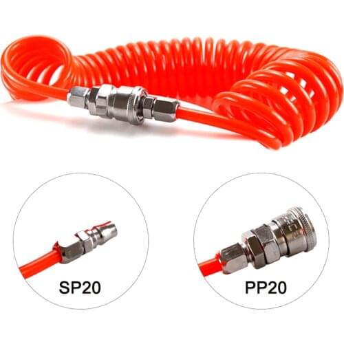 Compressor pneumatic tool hose 8mm 10mm 12mm 6m 9m 12m 8x5mm 12x8 10x6.5mm high pressure pneumatic spiral PU gas pipe gas spring