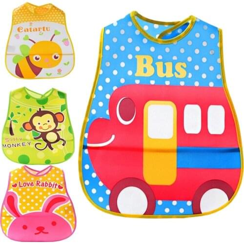 Hot Baby Bibs EVA Waterproof Boys Girls Infants Cartoon Cute Bib Baby Burp Cloths For Children Self Feeding Baberos Good quality