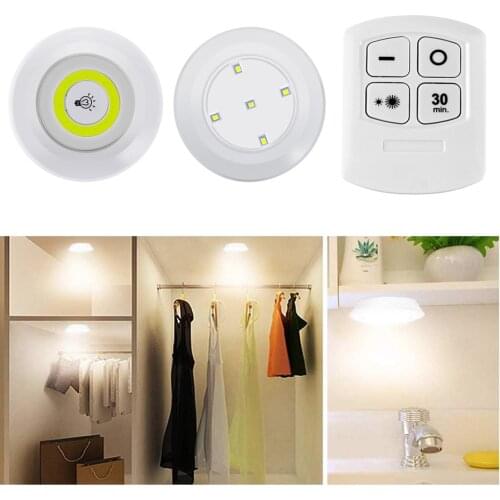 Portable LED Under Cabinet Lighting Battery Operated Wall Lamp Dimmable Kitchen Closet Light Indoor Remote Control LED Lights