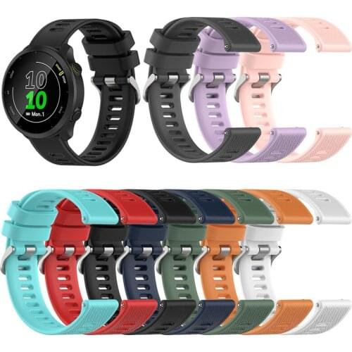 Silicone Bracelet For Garmin Forerunner 158 55 245 245M 645 Vivoactive 3 Watch Strap 20mm Band Sport Wristbands For Garmin Venu