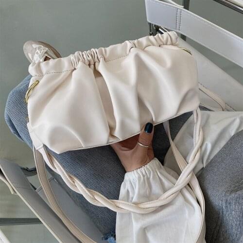 Small PU Leather Crossbody Bags for Women 2020 Trend Shoulder Handbags Fashion Travel Solid Color Handbag Underarm Bag