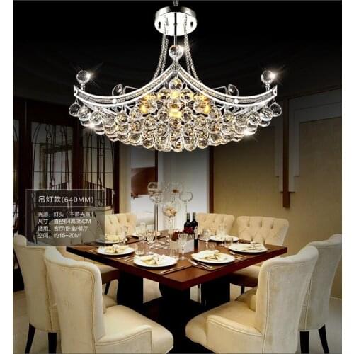 LED Modern pendant light Luxury crytal Delicate 6 Light Pendant lamp With K9 Crystal Balls 110-240v
