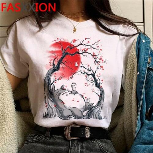 Totoro Studio Ghibli t-shirt women harajuku kawaii ulzzang graphic tees women plus size couple top tees tshirt ulzzang