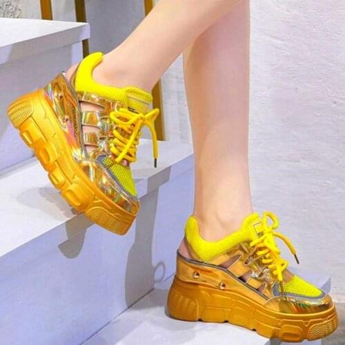 Fashion Sneakers Summer Boots Womens Patent Leather Sandals Platform Wedge High Heels Closed Toe Casual Shoes Lace up Oxfords