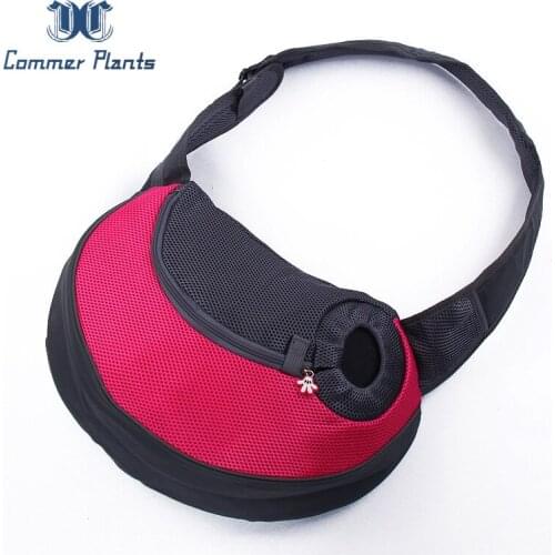 Pet Puppy Carrier Outdoor Travel Handbag Pouch Mesh Oxford Single Shoulder Bag Sling Mesh Comfort Travel Tote Shoulder Bag