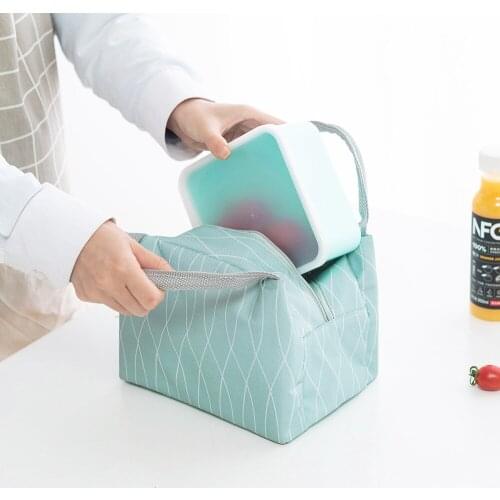 Waterproof Portable Lunch Bag New Thermal Insulated Lunch Box Tote Cooler Handbag Bento Pouch Dinner Container Food Storage Bags