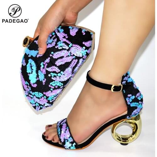 High Quality Silver Color African Designer Shoes and Bag Set To Match Design Luxury Shoes Women 2020 Nigerian Party Pumps