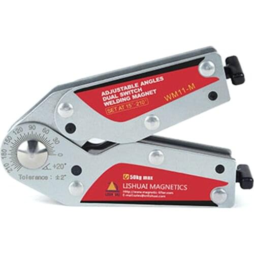 WM11 15-210 degree On/Off Adjustable Angles Welding Magnet/Switchable Neodymium Magnetic Welding Holder S/M Size
